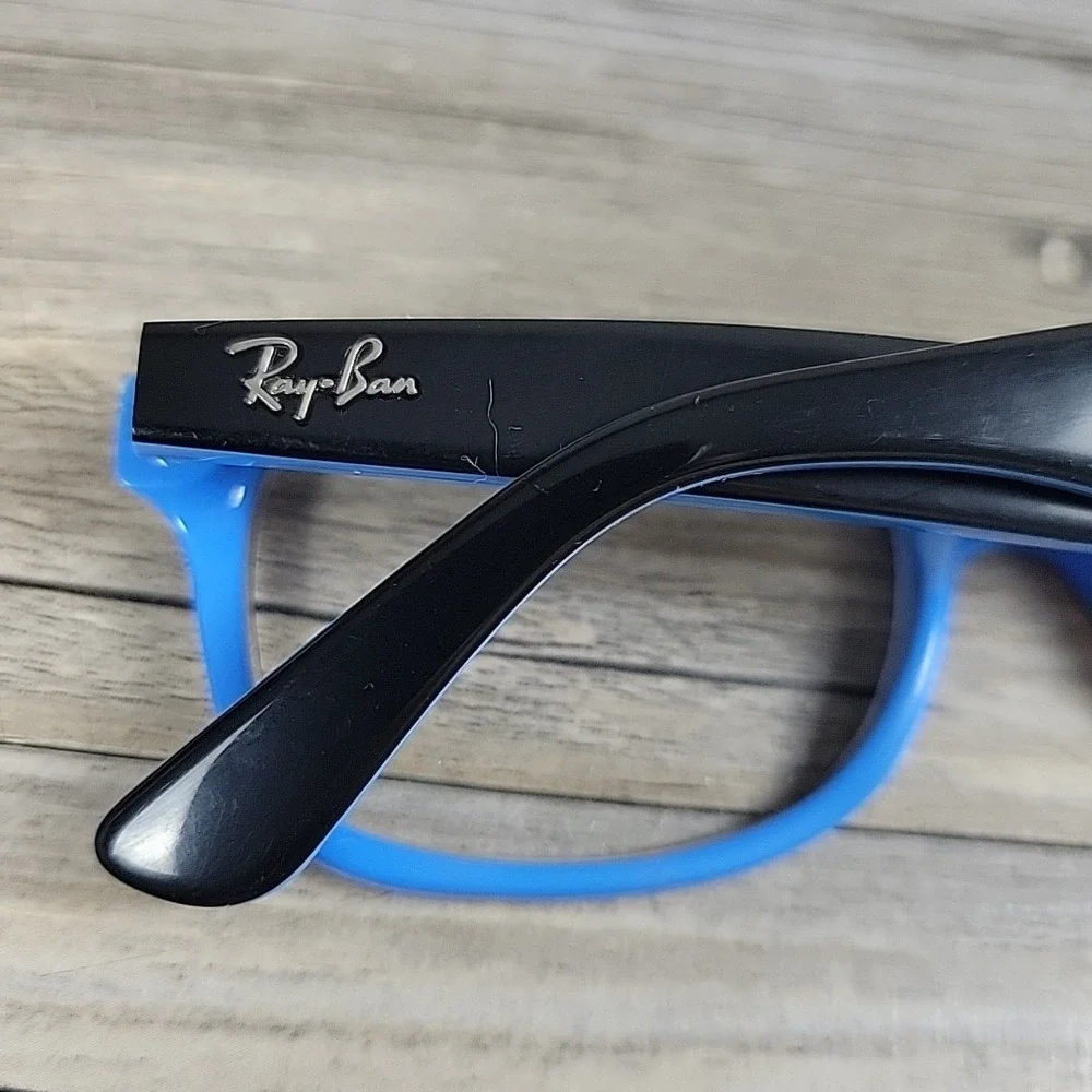 Ray-Ban Junior Eyeglasses RB‎ 1528 3659 48-16 130mm Black Blue Frames Only Kids